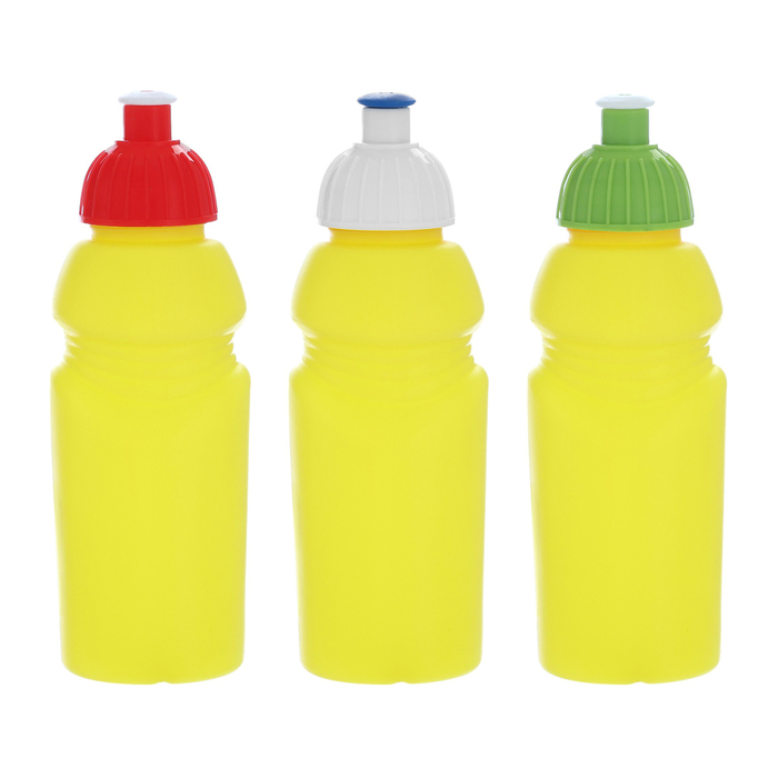 Бутылка для воды велосипедная, 400 мл, с поильником, 18 х 6.2 х 6.2 см, жёлтая - Фото 1