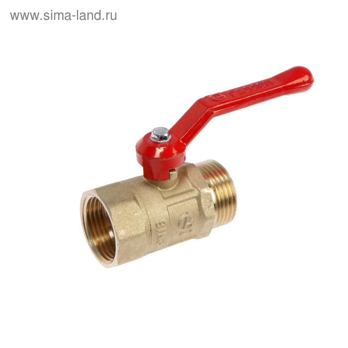Кран шаровой «ГАЛЛОП» ПРАКТИК DN-25 121, внутренняя/наружная резьба 1", ручка - Фото 1