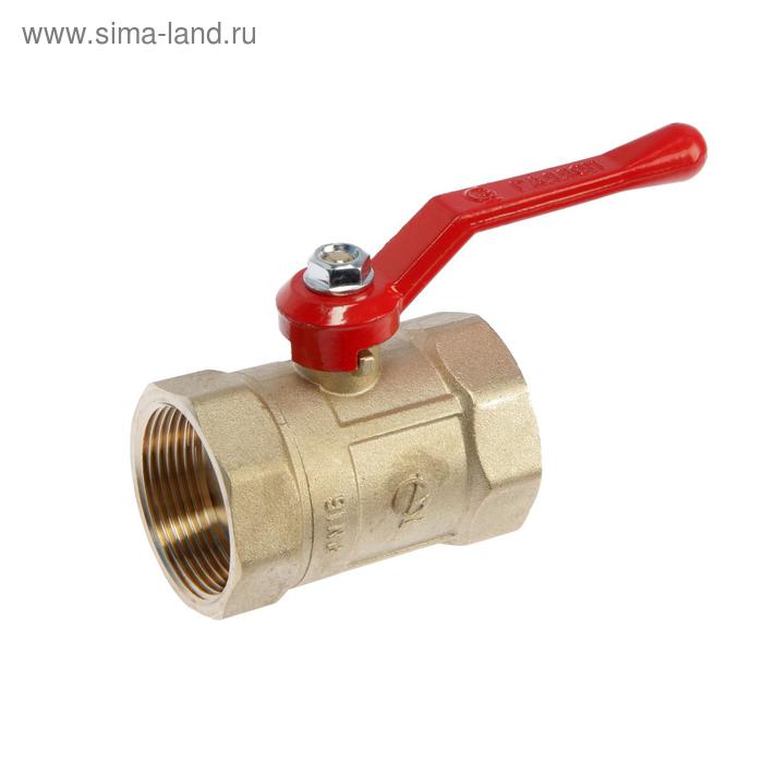 Кран шаровой «ГАЛЛОП» ПРАКТИК DN-40 120, внутренняя/внутренняя резьба 1 1/2", ручка - Фото 1
