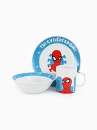 Набор посуды керамической детской, 3 предмета: кружка 200 мл, тарелка 19 см, салатник 250 мл, «Ты - супергерой», Человек-паук - Фото 5