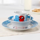 Набор посуды, 3 предмета: тарелка Ø 16,5 см, миска Ø 14 см, кружка 250 мл, "Ты - супергерой", Человек-паук - Фото 8