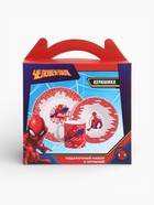 Набор посуды керамической детской, 3 предмета: кружка 200 мл, тарелка 19 см, салатник 250 мл, «Ты - супергерой», Человек-паук - Фото 21