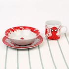 Набор посуды, 3 предмета: тарелка Ø 16,5 см, миска Ø 14 см, кружка 200 мл, "Ты - супергерой", Человек-паук - Фото 5