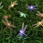 Гирлянда Uniel «Нить» 4 м с насадками «Стрекозы», IP44, тёмная нить, 20 LED, 2 режима, солнечная батарея - Фото 1