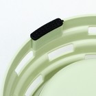 Миска металлическая двойная на пластиковом основании 2×160 мл, 25×14×5 см, зелёная - Фото 8