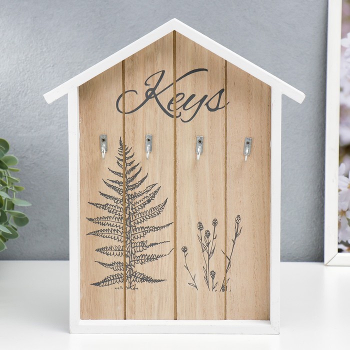 Настенные крючки декоративные «Чертополох», дерево, 30×23.5×3 см