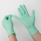 Перчатки нитриловые неопудренные A.D.M. «Стандарт», размер M, 100 шт/уп, 7гр, цвет зелёный - Фото 2