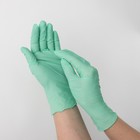 Перчатки нитриловые неопудренные A.D.M. «Стандарт», размер M, 100 шт/уп, 7гр, цвет зелёный - Фото 3