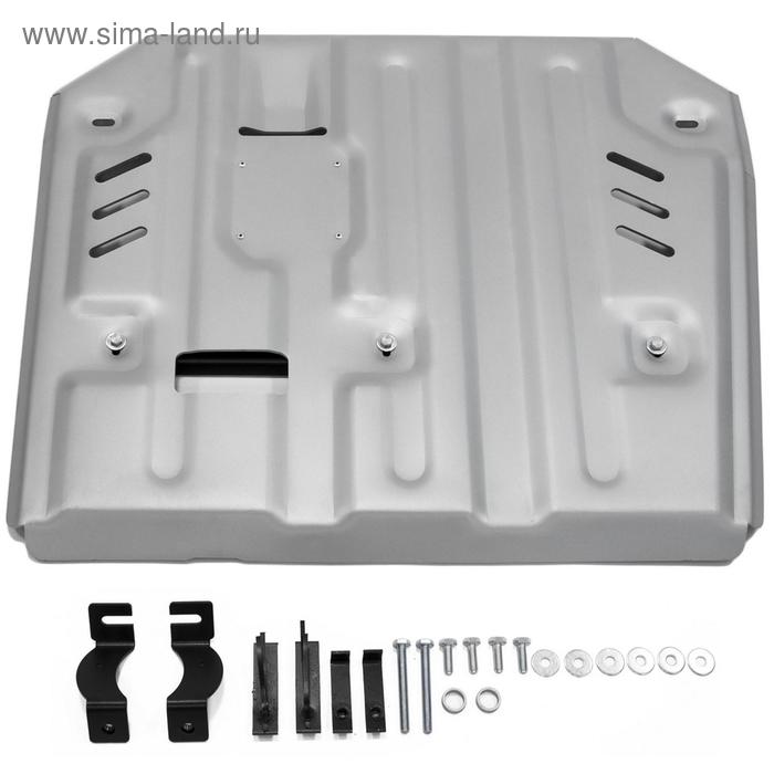 Защита КПП и РК Volkswagen Touareg 2014-2018, AL 4 мм, в комплекте, 333.4604.1 - Фото 1