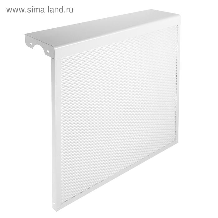 УЦЕНКА Экран на чугунный радиатор «Лидер», 590×610×150 мм, 6 секций, металлический, белый - Фото 1