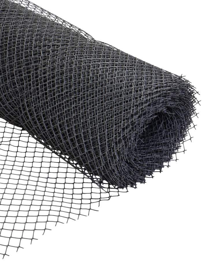 Сетка садовая, 1×20 м, ячейка ромб 15×15 мм, пластиковая, серая, Greengo, в рулоне