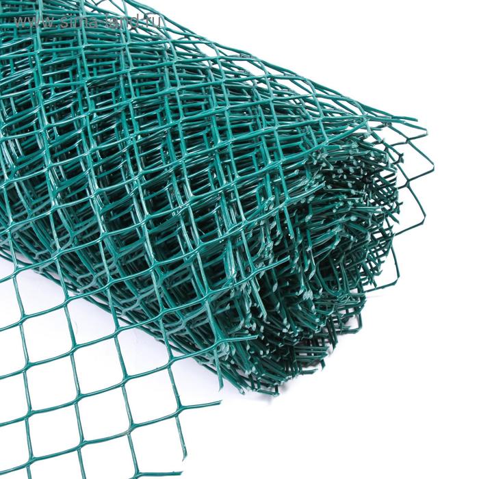 Сетка садовая, 1.5×20 м, ячейка ромб 40×40 мм, пластиковая, зелёная, Greengo, в рулоне