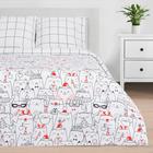 Новый год. Постельное белье Этель 1.5 сп Xmas cat 143*215 см, 150*214 см, 70*70 см - 2 шт - Фото 3