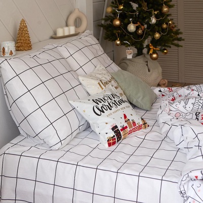 Постельное бельё 1.5-спальное «Этель» Xmas cat, бязь