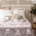 Постельное белье новогоднее Этель Дуэт Xmas cat 143*215 см - 2 штуки, 240*220 см, 70*70 см - 2 штуки 4935602 - фото 1509265