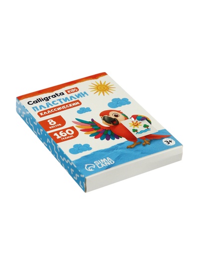 Пластилин Calligrata «Классический», 8 цветов, 160 г