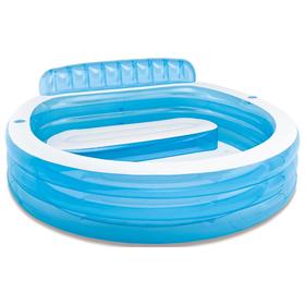 Бассейн надувной с подголовником, 229 х 218 х 79 см, от 3 лет, 57190NP, уценка 5142336