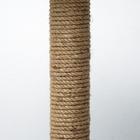 Когтеточка "Полка" с подставкой, 30 х 30 х 40 см, джут,  серая с лапками - Фото 3