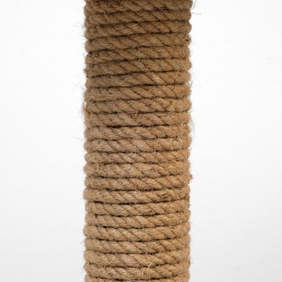 Когтеточка малая «Арена», 36×36×50 см, с игрушкой, джут, серая