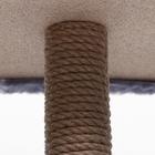 Домик для кошек с когтеточкой, с площадкой и полкой, 65 х 51 х 173 см, серая с лапкам - Фото 11