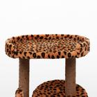 Домик-когтеточка "Круглый с площадкой", 52 х 52 х 95 см, джут, леопард - Фото 7