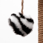 Домик для кошек с когтеточкой «Круглый с площадкой», 52×52×95 см, зебра - Фото 6