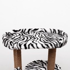 Домик для кошек с когтеточкой «Круглый с площадкой», 52×52×95 см, зебра - Фото 8