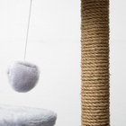 Домик для кошек с когтеточкой, 45×47×75 см, квадратный, 3 уровня, серая - Фото 6