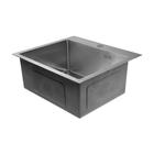 Мойка FABIA PROFI, 50×45 см, врезная, S = 3.0 и 0.8 мм, сифон с переливом + корзина - Фото 3