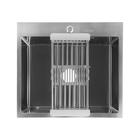 Мойка FABIA PROFI, 60×50 см, врезная, S = 3.0 и 0.8 мм, сифон с переливом + корзина - Фото 1