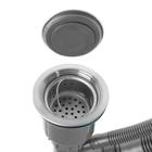 Мойка FABIA PROFI, 60×50 см, врезная, S = 3.0 и 0.8 мм, сифон с переливом + корзина - Фото 8