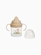 Поильник детский с твёрдым носиком «Оленята. Мамы и малыши», с ручками, 140 мл, бежевый - Фото 6