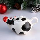 Чайник фарфоровый "Коровка Му-му", пегая, объём 0,5 л - фото 23131548