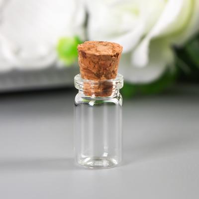 Баночка для хранения с пробкой, стекло, для творчества и декора, 1.5 мл, 1.8×1×1 см