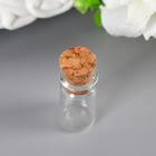 Баночка для хранения с пробкой, стекло, для творчества и декора, 1.5 мл, 1.8×1×1 см - Фото 2