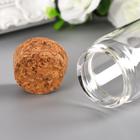 Стеклянная баночка с пробкой для декора, 12×3.7×3.7 см - Фото 3
