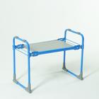 Скамейка-перевёртыш садовая 56х30х42,5 см, голубая, макс.нагрузка 100 кг, с мягким сиденьем - Фото 1