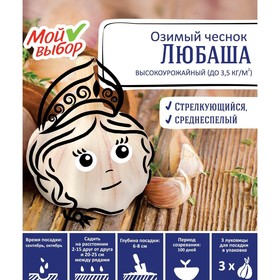 Чеснок озимый "Любаша", калибр 30+ мм, упаковка 3 шт 5142900