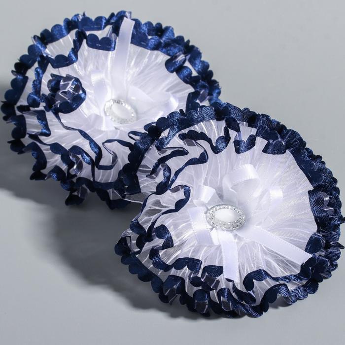 Набор бантов, белые с синими элементами, 2 шт, 7 см "Фея Блум", WINX - фото 1907112320