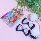 Набор для волос, ВИНКС, 2 зажима, резинка с синими элементами,  7,5*7,5 см - Фото 3