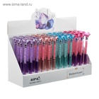 Ручка-прикол «Кристалл со стразами», синий стержень, шариковая, МИКС (комплект 48 шт) - фото 68085623