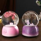 Сувенир полистоун водяной шар музыка механический "Деревце" МИКС 14,5х10х10 см - фото 23207240