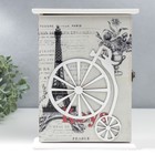 Ключница дерево "Эйфелева башня. Велосипед" 29,5х21,8х5,8 см  (артикул 4762574)  большой выбор товаров оптом и в розницу по низким ценам с доставкой