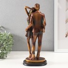 Сувенир полистоун "Модная парочка" бронза с зелёным 34х10х14 см - фото 21082410