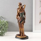 Сувенир полистоун "Модная парочка" бронза с зелёным 34х10х14 см - фото 21082411