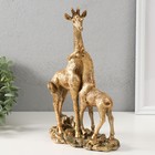 Фигура полистоун «Жираф с детёнышем», 27×7.5×18 см - фото 24983021