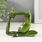 Сувенир полистоун "Лягуха - йога" 9,5х6х11 см - фото 21082416
