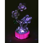 Сувенир на зеркальной подставке "3 ромашки и лебеди" свет 6,5х6х15,5см - Фото 2