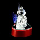 Сувенир на зеркальной подставке "Мишка с крыльями" свет 6,5х6х8см - Фото 4