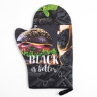 Варежка-прихватка Этель BLACK 20х27см,100% х/л, ватин 250г/м2 - фото 809169778